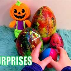 Egg Surprises ASMR - Halloween Egg Surprises - An Oddly Satisfying Video ASMR No Talking Video