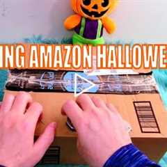 Halloween Candy - Opening Amazon Box - Trick or Treat Box  Unboxing ASMR No Talking Oddly Satisfying