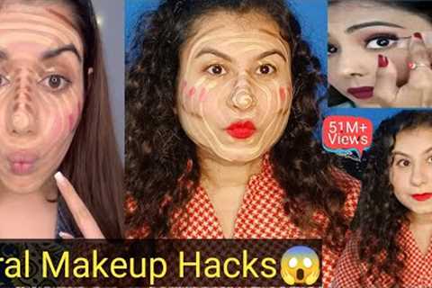 Testing Viral Makeup Hacks | Weird Hacks Ever🥲 | Shocking Results 😲 | Crazy & Funny 🤣 Makeup ..