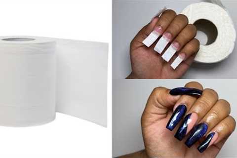 Doing My Nails W| TOILET PAPER Hack | IT REALLY DOES WORK | NOT A FAIL
