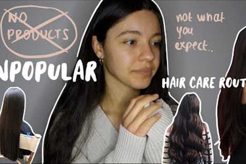 my UNPOPULAR hair care routine for healthy hair NO PRODUCTS needed