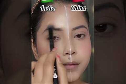 🇮🇳India Vs 🇨🇳China Makeup Challenge🤩| #shorts | SUGAR Cosmetics