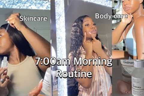 MY MORNING ROUTINE (Skincare, Body Care + healthy habits )